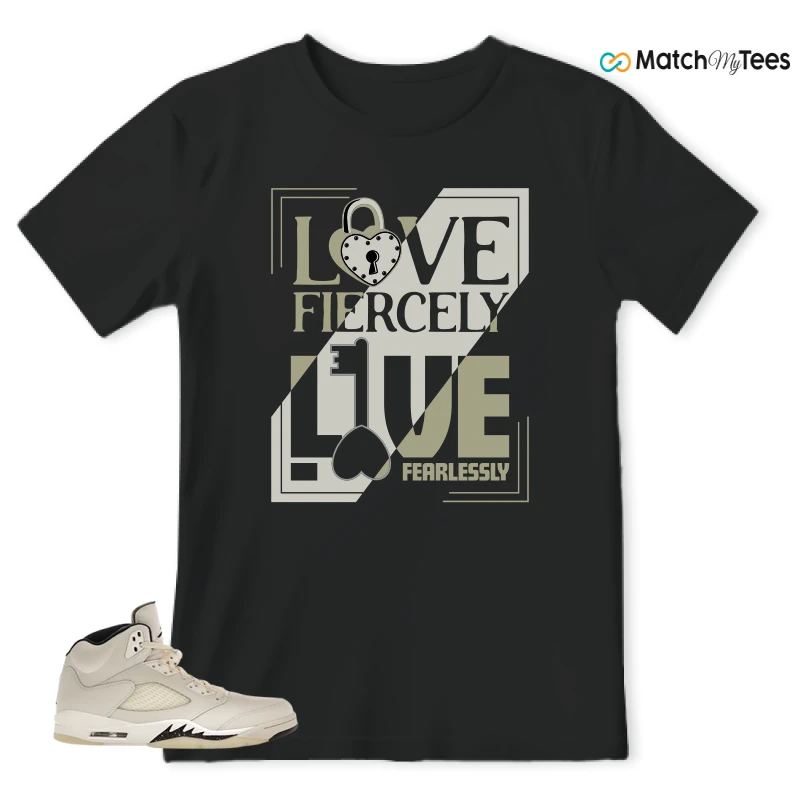 NIKE AIR JORDAN 5 RETRO SAIL SNEAKER Matching Tees t-shirt