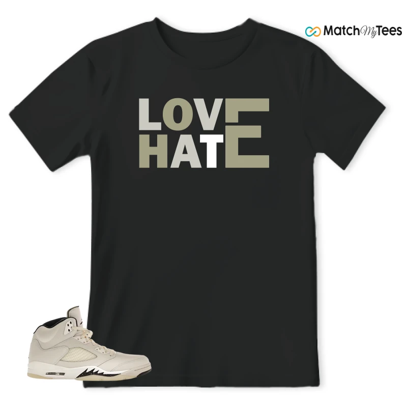 NIKE AIR JORDAN 5 RETRO SAIL SNEAKER Matching Tees t-shirt