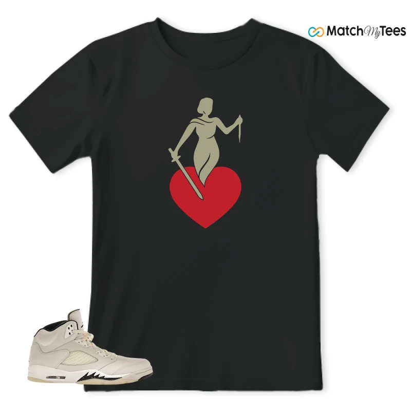 NIKE AIR JORDAN 5 RETRO SAIL SNEAKER Matching Tees t-shirt