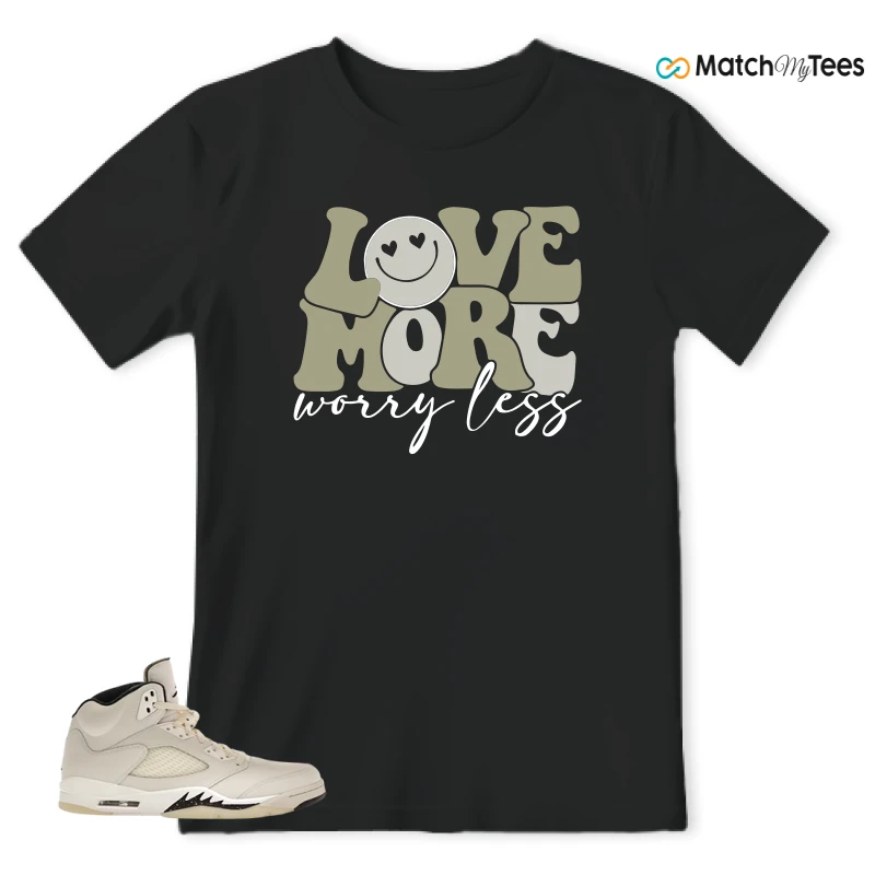 NIKE AIR JORDAN 5 RETRO SAIL SNEAKER Matching Tees t-shirt