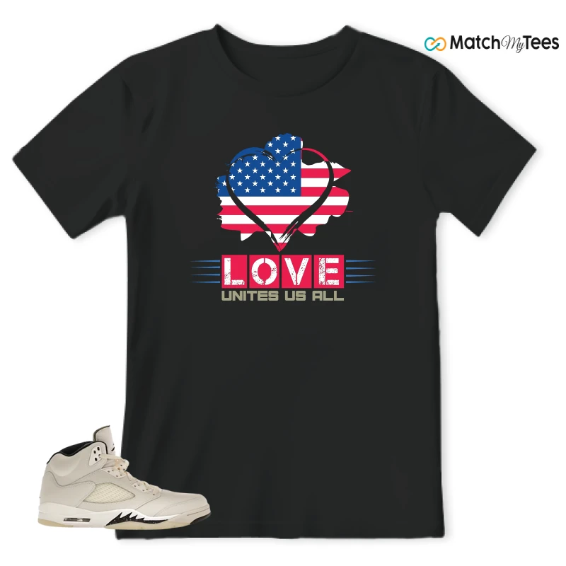 NIKE AIR JORDAN 5 RETRO SAIL SNEAKER Matching Tees t-shirt