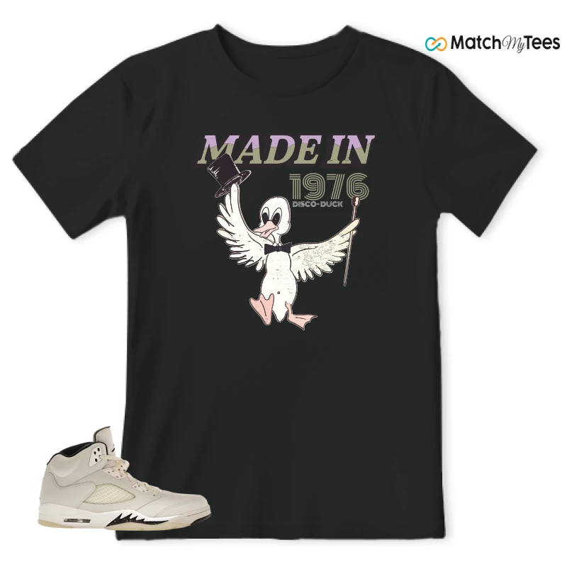 NIKE AIR JORDAN 5 RETRO SAIL SNEAKER Matching Tees t-shirt