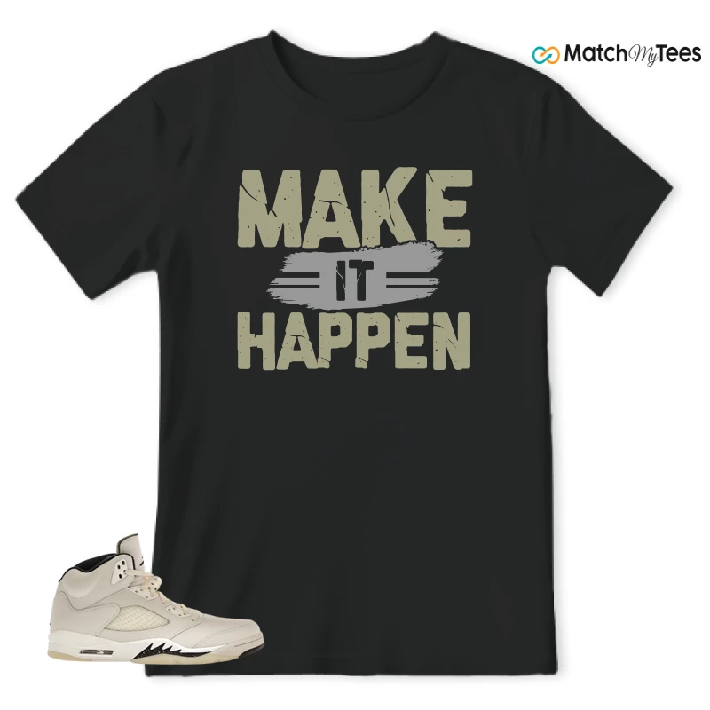 NIKE AIR JORDAN 5 RETRO SAIL SNEAKER Matching Tees t-shirt