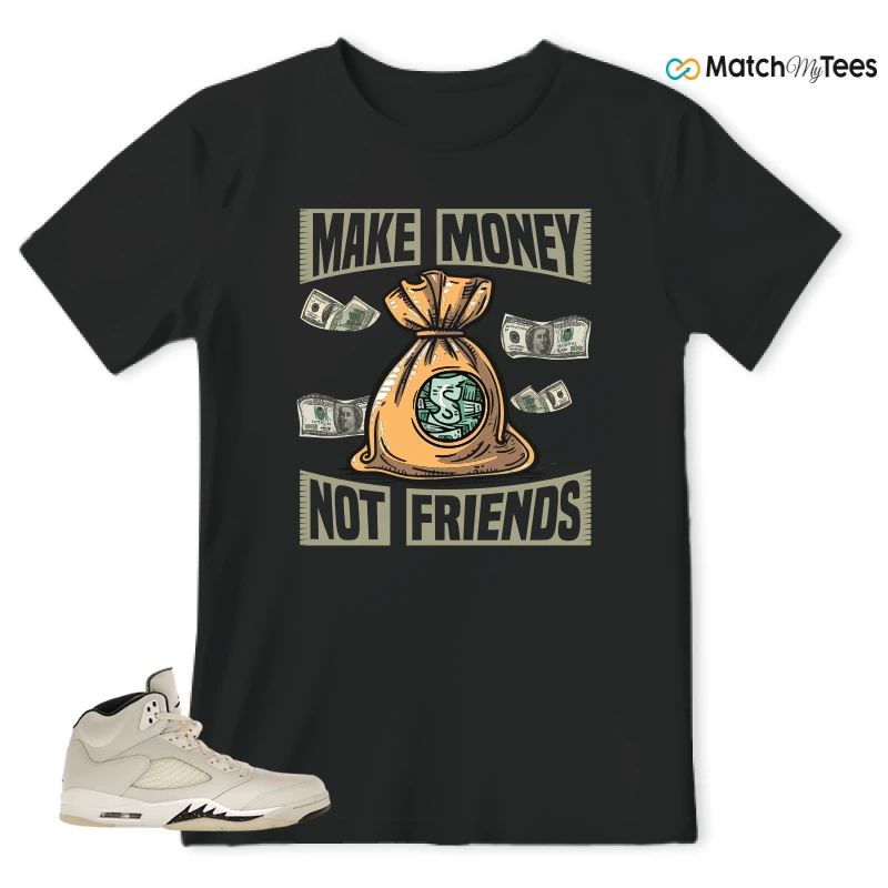 NIKE AIR JORDAN 5 RETRO SAIL SNEAKER Matching Tees t-shirt
