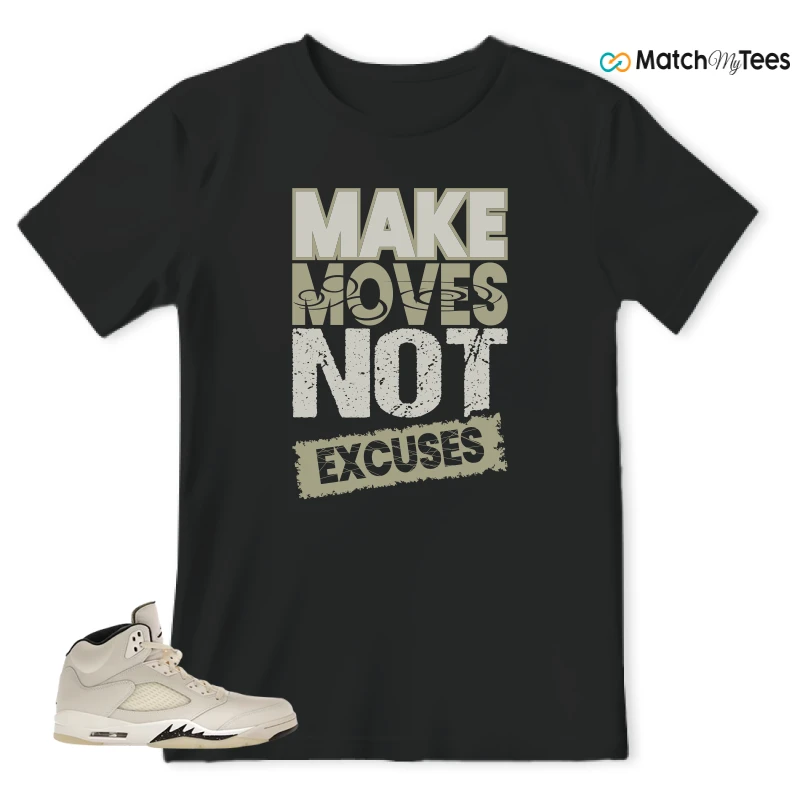 NIKE AIR JORDAN 5 RETRO SAIL SNEAKER Matching Tees t-shirt