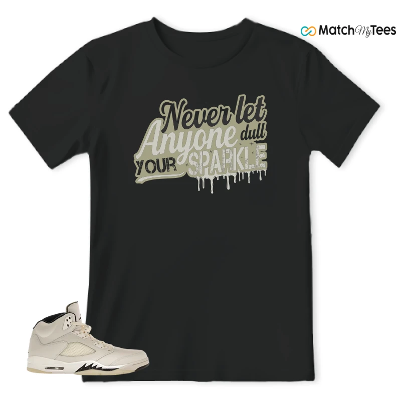 NIKE AIR JORDAN 5 RETRO SAIL SNEAKER Matching Tees t-shirt
