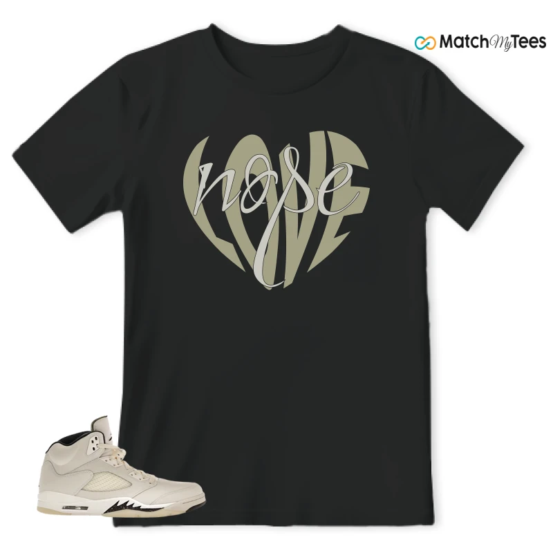 NIKE AIR JORDAN 5 RETRO SAIL SNEAKER Matching Tees t-shirt