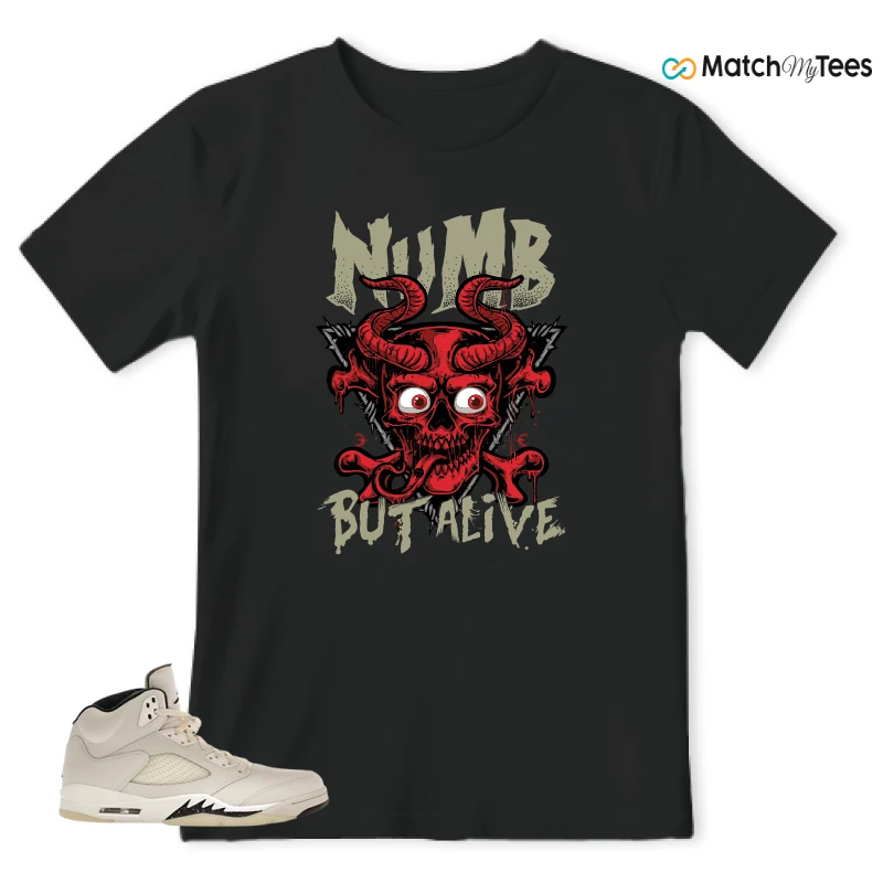 NIKE AIR JORDAN 5 RETRO SAIL SNEAKER Matching Tees t-shirt