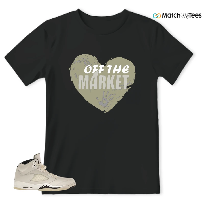 NIKE AIR JORDAN 5 RETRO SAIL SNEAKER Matching Tees t-shirt
