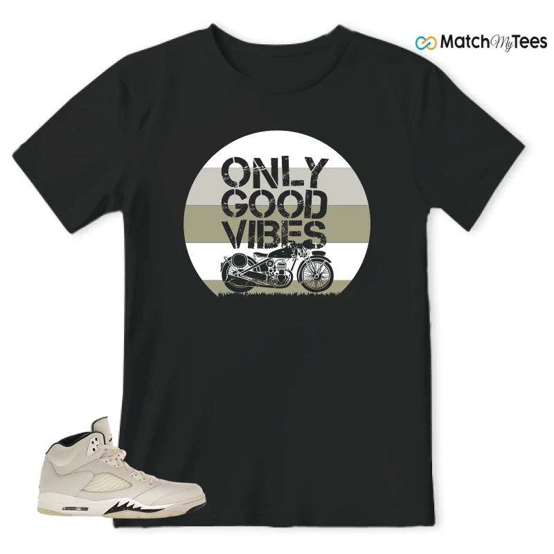 NIKE AIR JORDAN 5 RETRO SAIL SNEAKER Matching Tees t-shirt