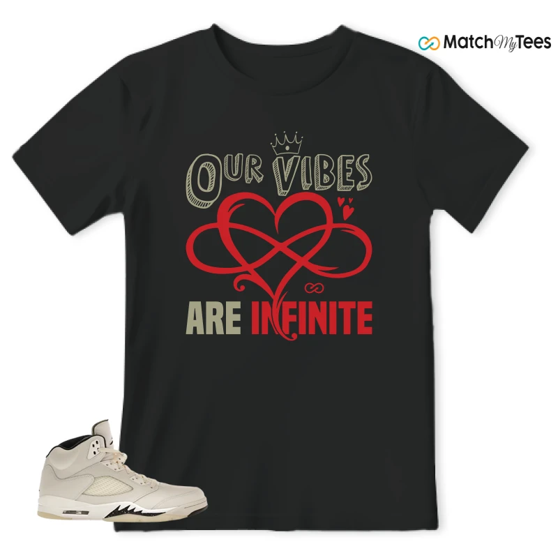 NIKE AIR JORDAN 5 RETRO SAIL SNEAKER Matching Tees t-shirt
