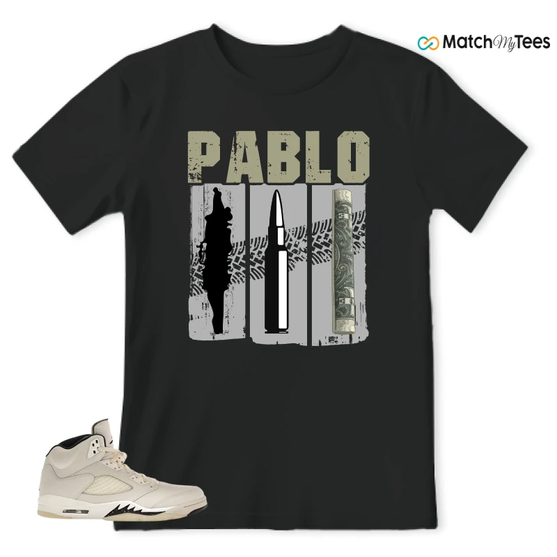 NIKE AIR JORDAN 5 RETRO SAIL SNEAKER Matching Tees t-shirt