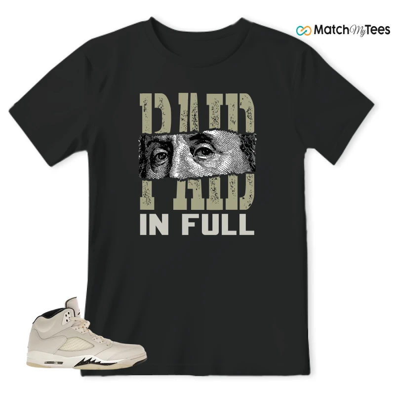 NIKE AIR JORDAN 5 RETRO SAIL SNEAKER Matching Tees t-shirt