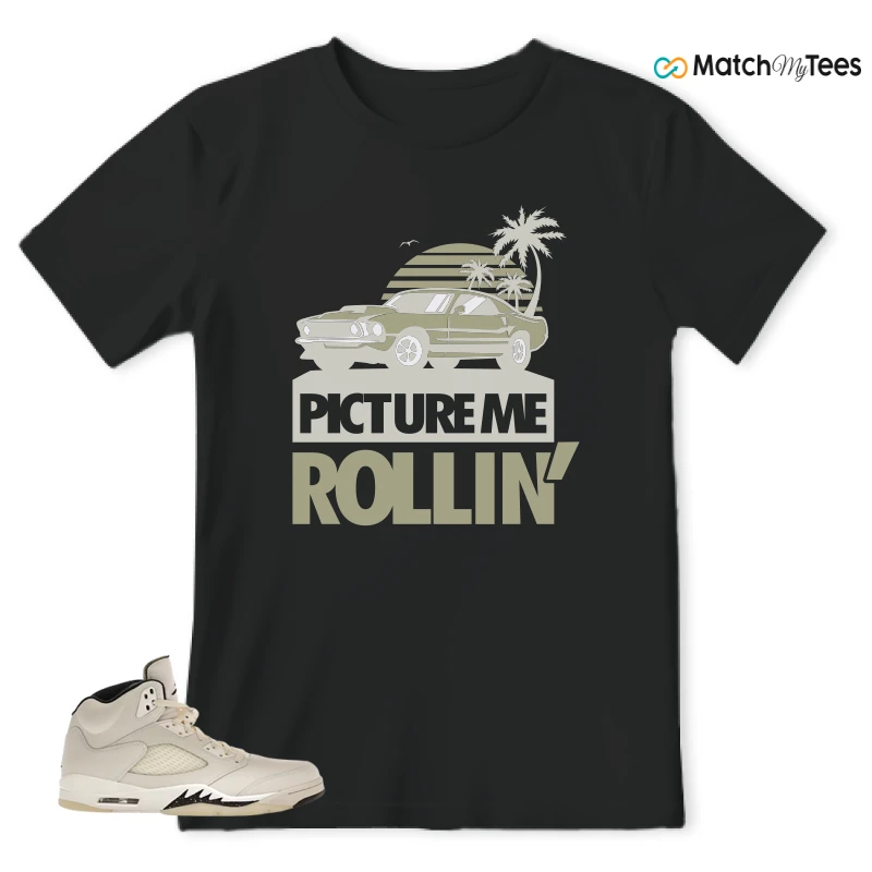 NIKE AIR JORDAN 5 RETRO SAIL SNEAKER Matching Tees t-shirt