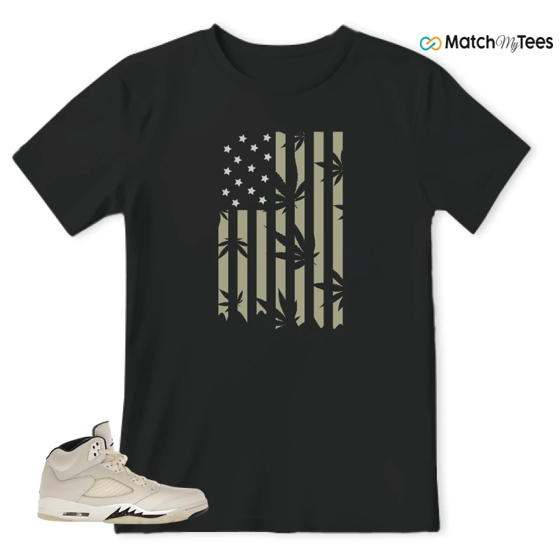 NIKE AIR JORDAN 5 RETRO SAIL SNEAKER Matching Tees t-shirt