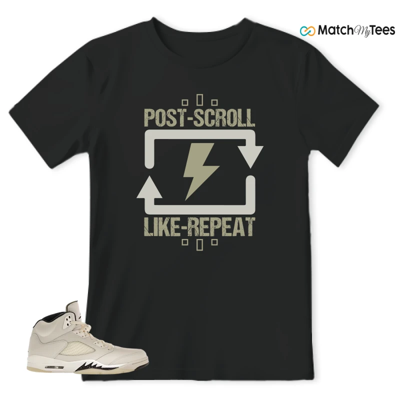 NIKE AIR JORDAN 5 RETRO SAIL SNEAKER Matching Tees t-shirt
