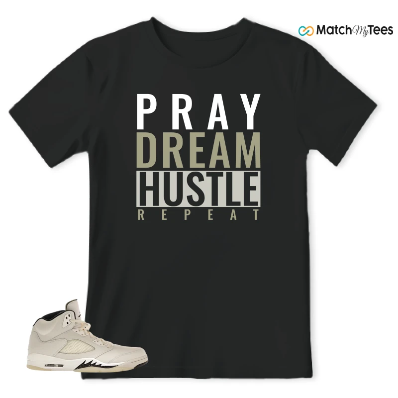 NIKE AIR JORDAN 5 RETRO SAIL SNEAKER Matching Tees t-shirt