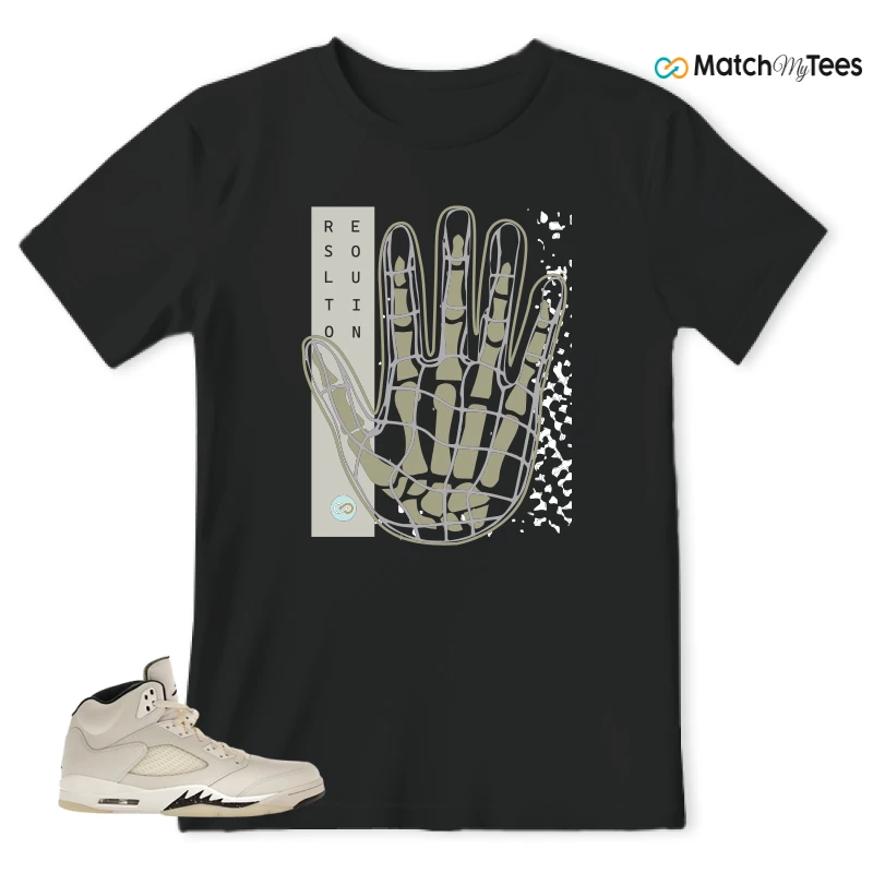 NIKE AIR JORDAN 5 RETRO SAIL SNEAKER Matching Tees t-shirt