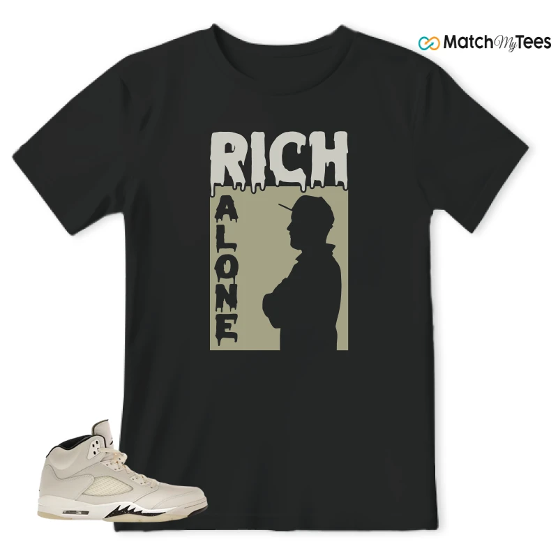 NIKE AIR JORDAN 5 RETRO SAIL SNEAKER Matching Tees t-shirt