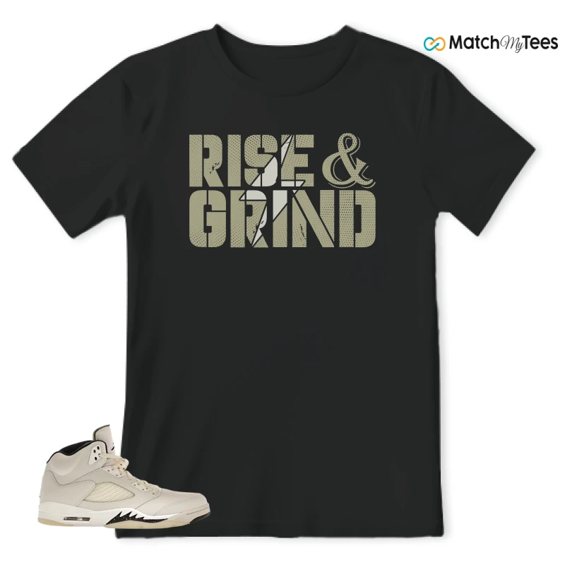 NIKE AIR JORDAN 5 RETRO SAIL SNEAKER Matching Tees t-shirt