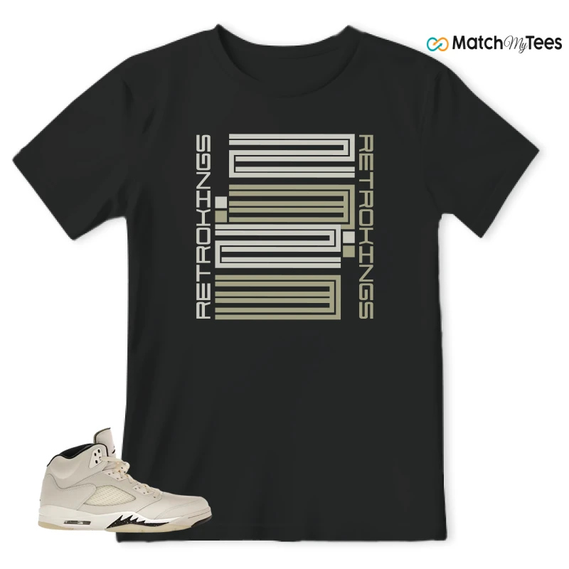 NIKE AIR JORDAN 5 RETRO SAIL SNEAKER Matching Tees t-shirt