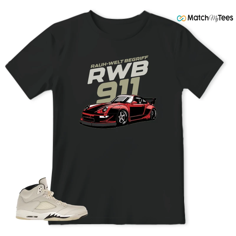NIKE AIR JORDAN 5 RETRO SAIL SNEAKER Matching Tees t-shirt