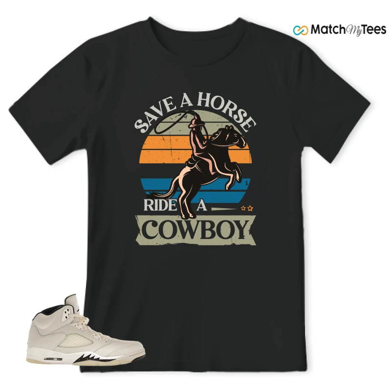 NIKE AIR JORDAN 5 RETRO SAIL SNEAKER Matching Tees t-shirt