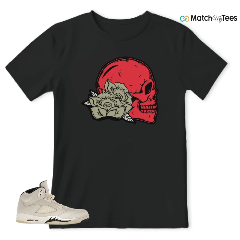 NIKE AIR JORDAN 5 RETRO SAIL SNEAKER Matching Tees t-shirt