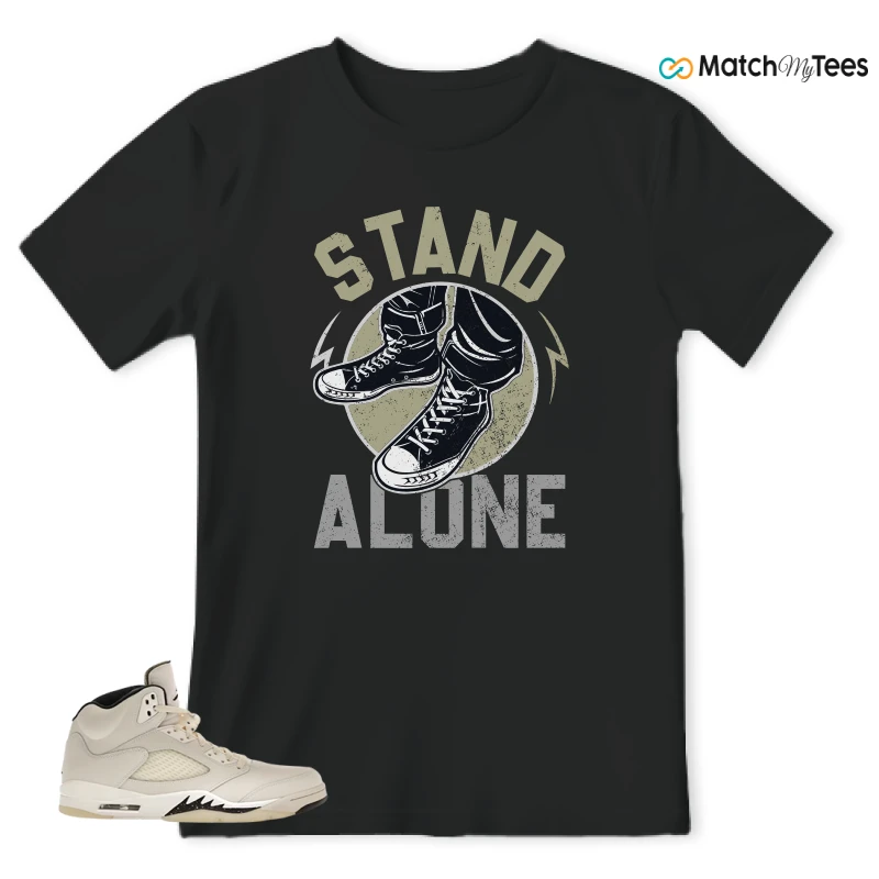 NIKE AIR JORDAN 5 RETRO SAIL SNEAKER Matching Tees t-shirt