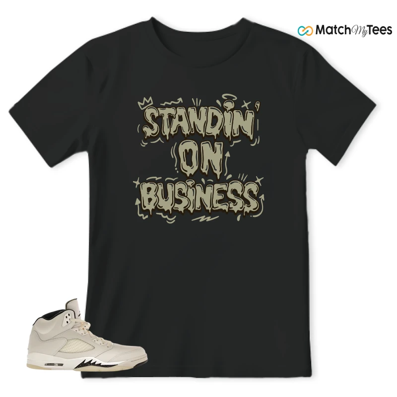 NIKE AIR JORDAN 5 RETRO SAIL SNEAKER Matching Tees t-shirt