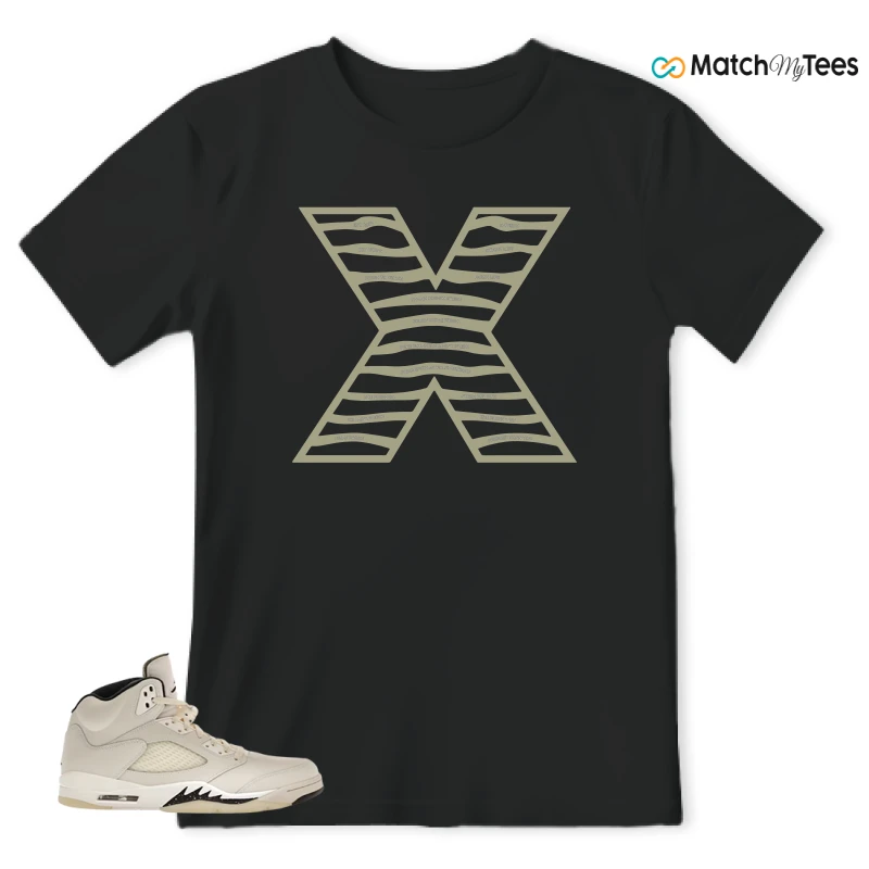 NIKE AIR JORDAN 5 RETRO SAIL SNEAKER Matching Tees t-shirt