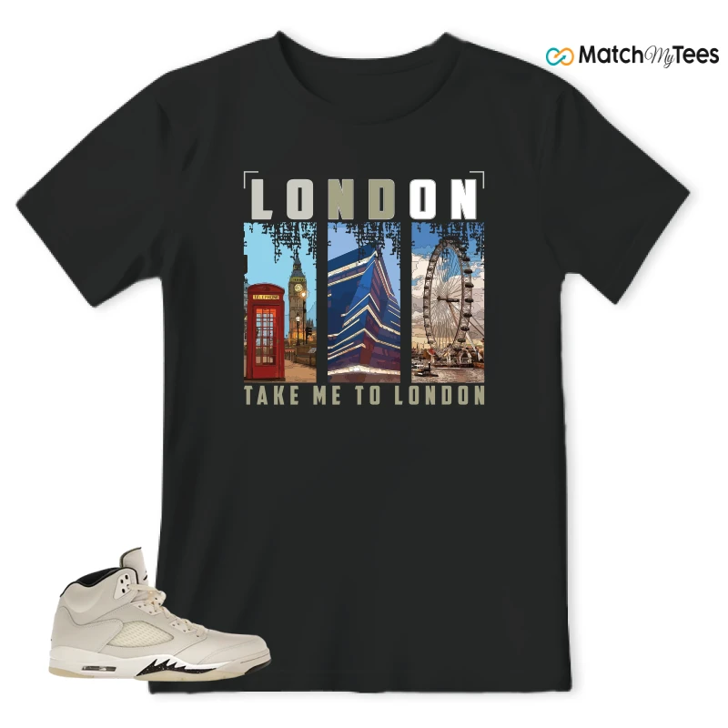NIKE AIR JORDAN 5 RETRO SAIL SNEAKER Matching Tees t-shirt