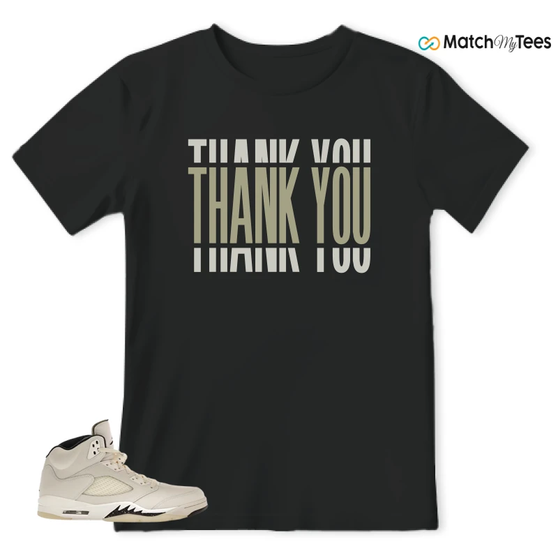 NIKE AIR JORDAN 5 RETRO SAIL SNEAKER Matching Tees t-shirt