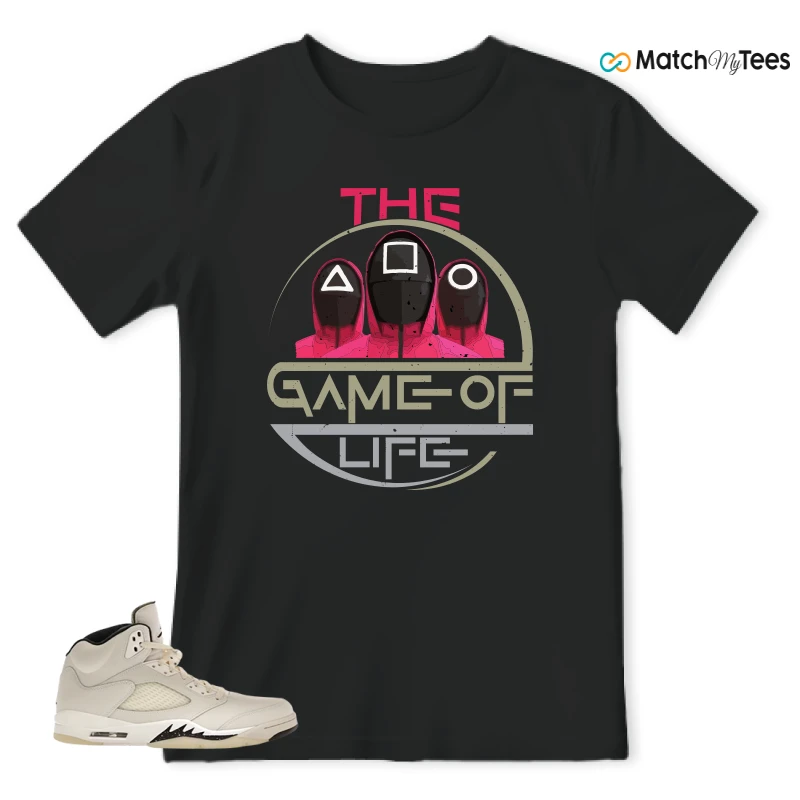 NIKE AIR JORDAN 5 RETRO SAIL SNEAKER Matching Tees t-shirt