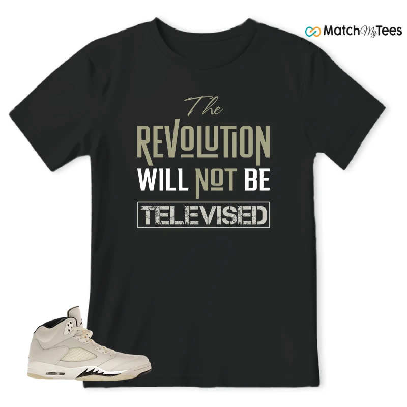 NIKE AIR JORDAN 5 RETRO SAIL SNEAKER Matching Tees t-shirt