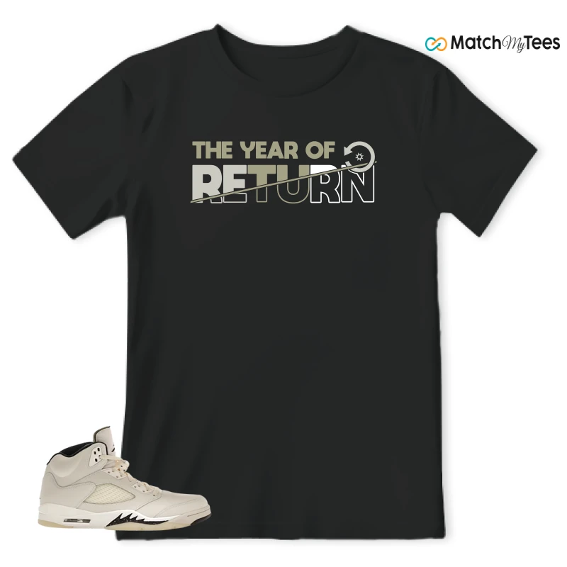 NIKE AIR JORDAN 5 RETRO SAIL SNEAKER Matching Tees t-shirt