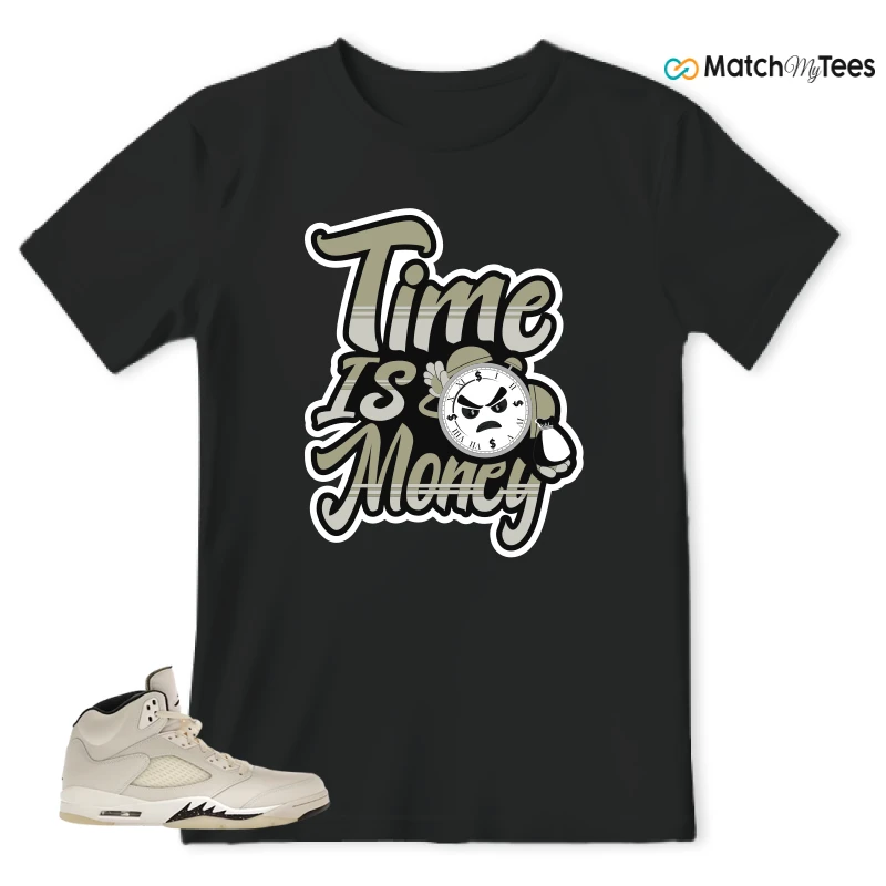 NIKE AIR JORDAN 5 RETRO SAIL SNEAKER Matching Tees t-shirt