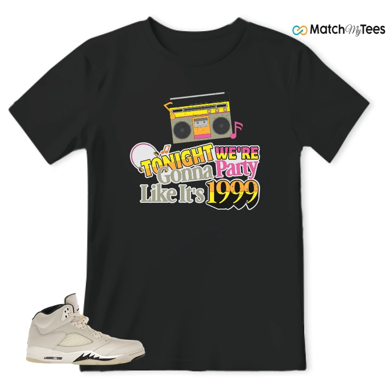 NIKE AIR JORDAN 5 RETRO SAIL SNEAKER Matching Tees t-shirt