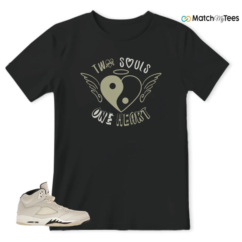 NIKE AIR JORDAN 5 RETRO SAIL SNEAKER Matching Tees t-shirt