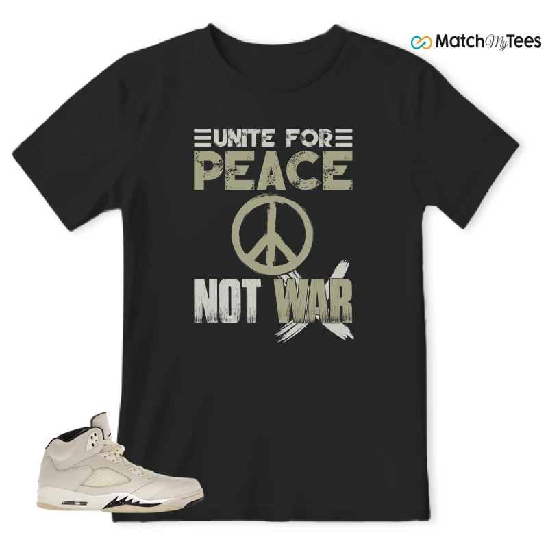 NIKE AIR JORDAN 5 RETRO SAIL SNEAKER Matching Tees t-shirt