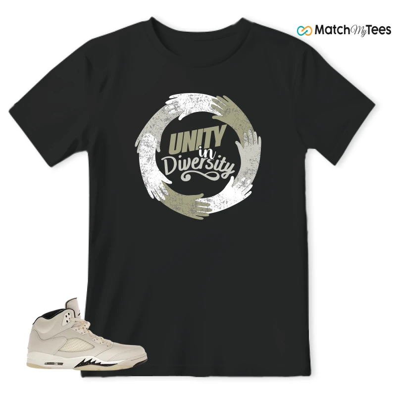 NIKE AIR JORDAN 5 RETRO SAIL SNEAKER Matching Tees t-shirt