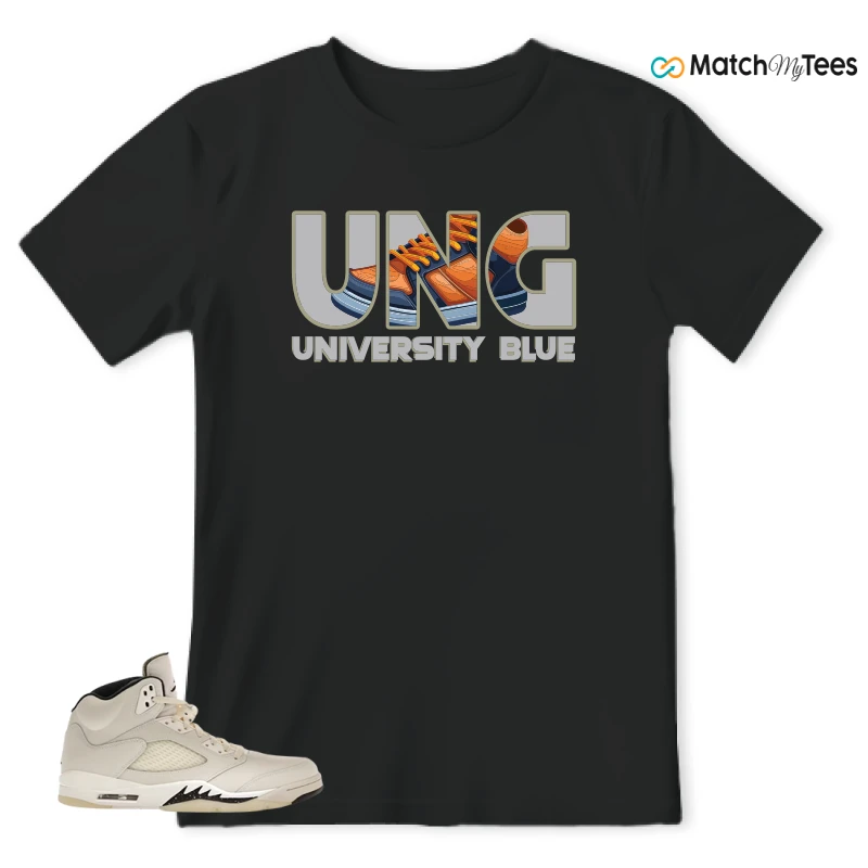 NIKE AIR JORDAN 5 RETRO SAIL SNEAKER Matching Tees t-shirt