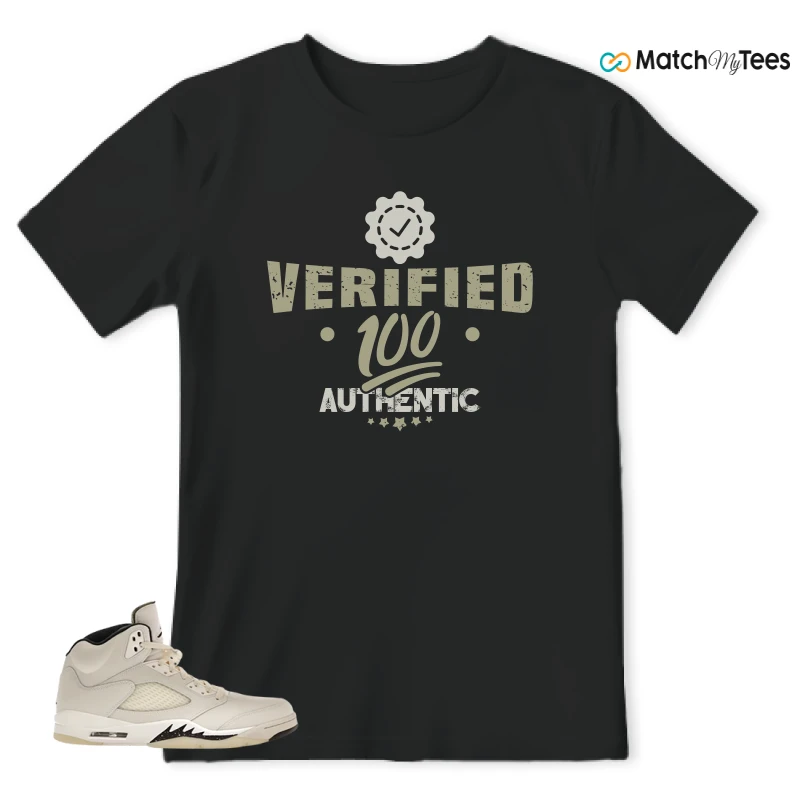 NIKE AIR JORDAN 5 RETRO SAIL SNEAKER Matching Tees t-shirt