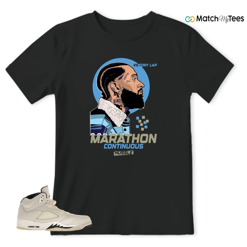 NIKE AIR JORDAN 5 RETRO SAIL SNEAKER Matching Tees t-shirt