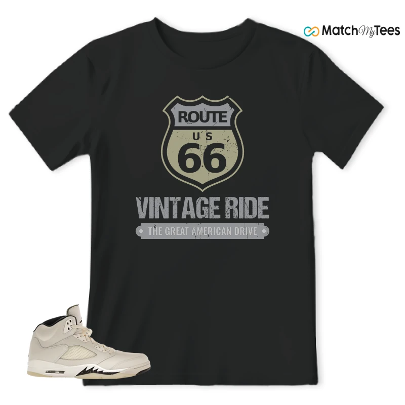 NIKE AIR JORDAN 5 RETRO SAIL SNEAKER Matching Tees t-shirt