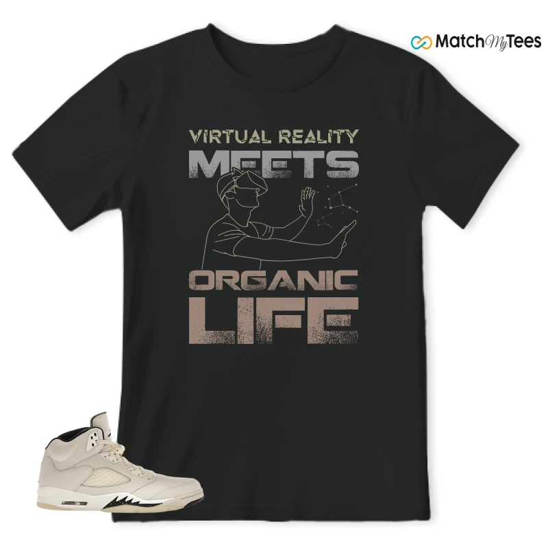 NIKE AIR JORDAN 5 RETRO SAIL SNEAKER Matching Tees t-shirt