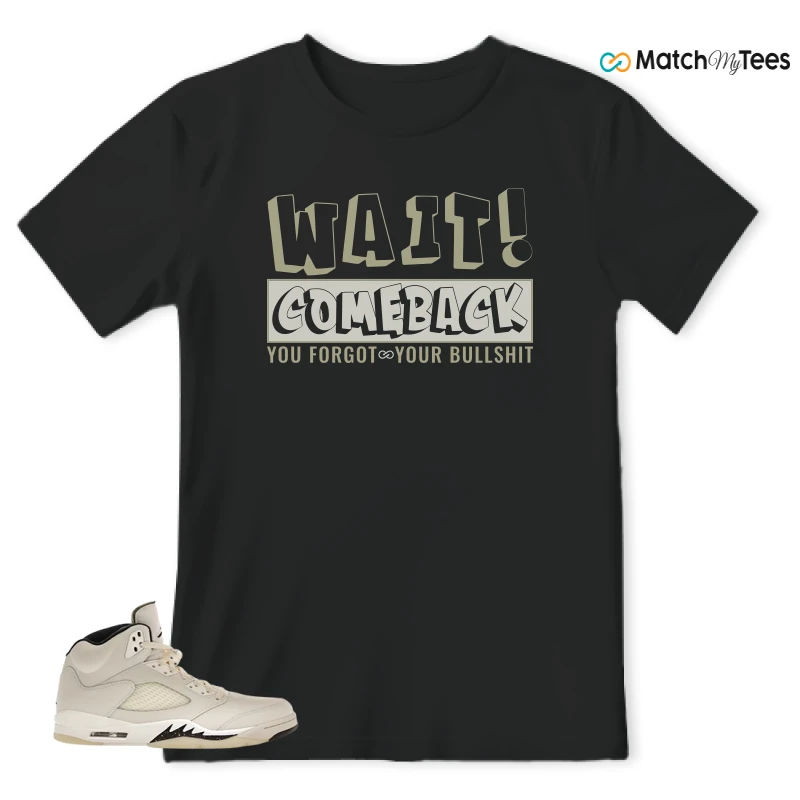 NIKE AIR JORDAN 5 RETRO SAIL SNEAKER Matching Tees t-shirt
