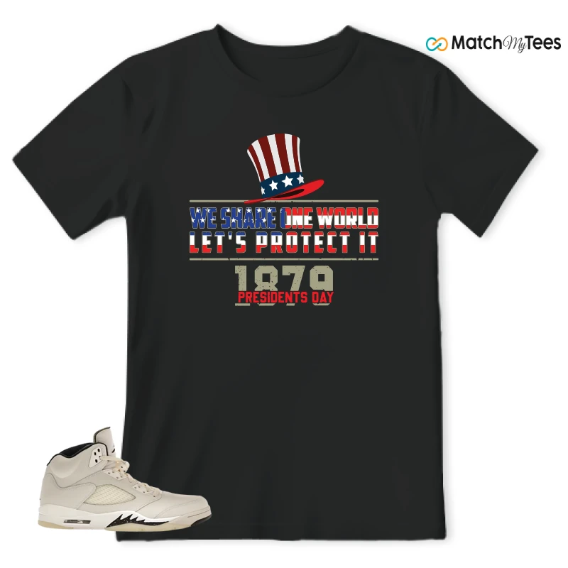 NIKE AIR JORDAN 5 RETRO SAIL SNEAKER Matching Tees t-shirt