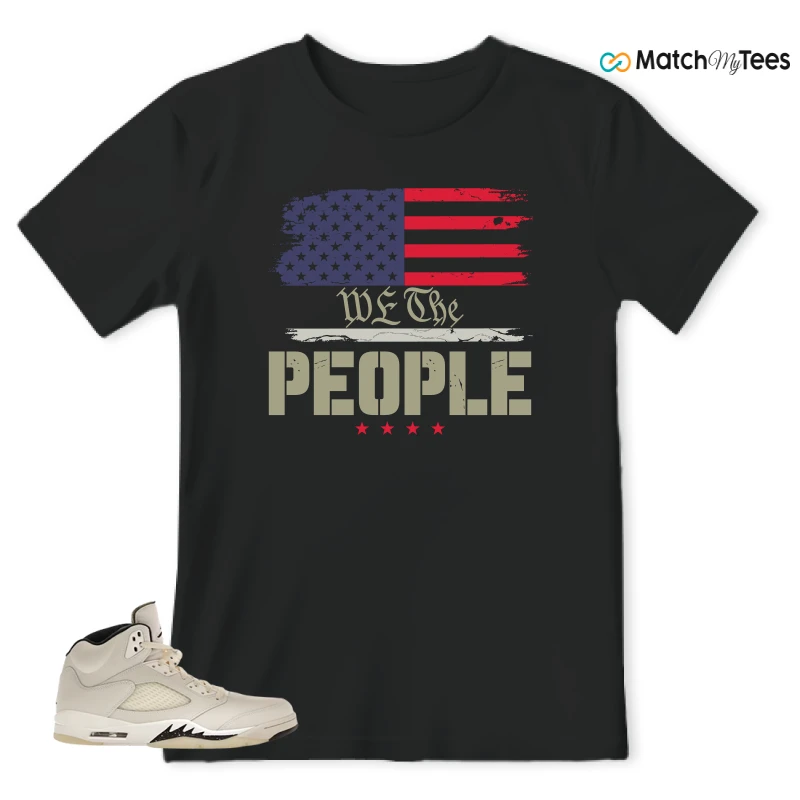 NIKE AIR JORDAN 5 RETRO SAIL SNEAKER Matching Tees t-shirt