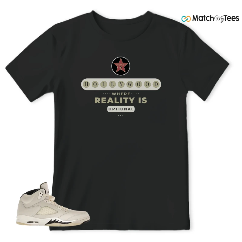 NIKE AIR JORDAN 5 RETRO SAIL SNEAKER Matching Tees t-shirt